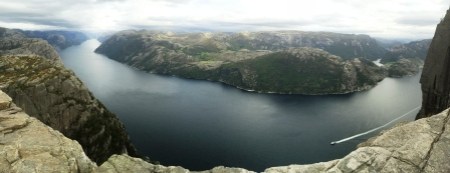 Du haut du Preikenstolen, Lysefjord, Norvège, septembre 2016